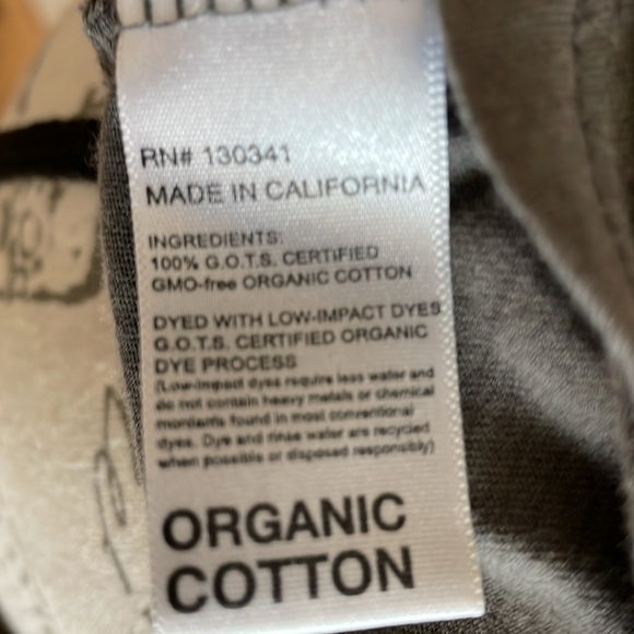 NWOT Groceries Apparel, Perfect V-Neck Tee. Organic Cotton. Grey. Small - Picture 7 of 11